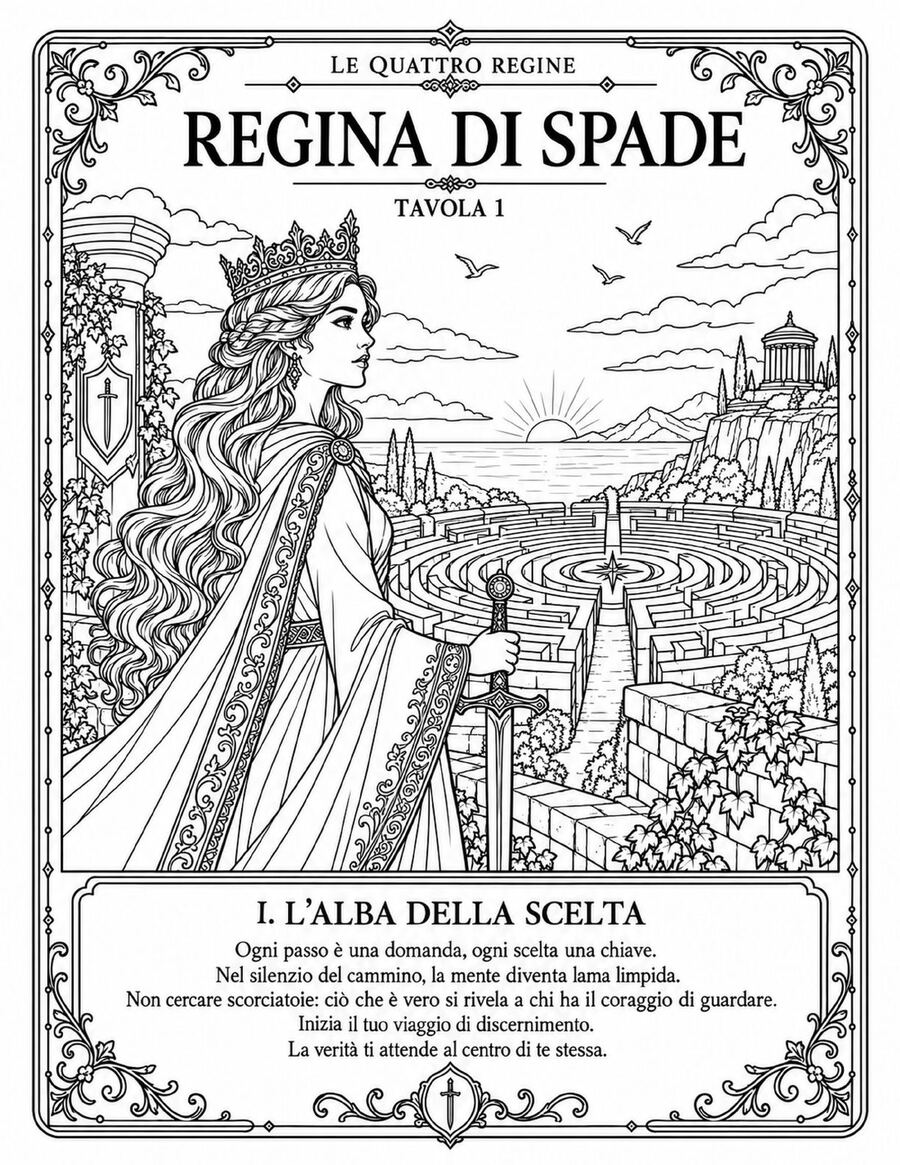 Regina di Spade, tavola 1: L'alba della scelta